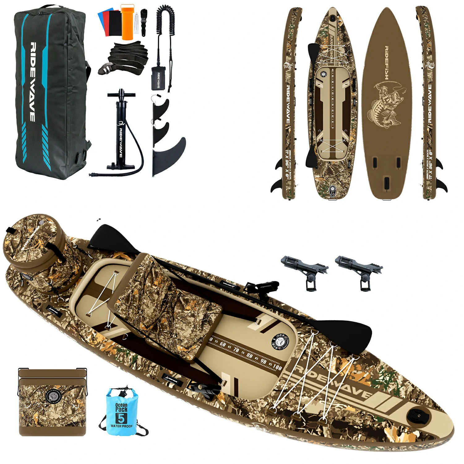 Blow Up Fishing Paddle Board